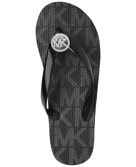 michael kors black flip flop|Michael Kors flip flops marshalls.